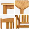 vidaXL Garden Dining Set 5 pcs Brown Solid Acacia Wood