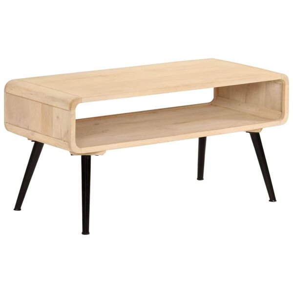 vidaXL Coffee Table Natural Mango Wood Solid Mango Wood Standard