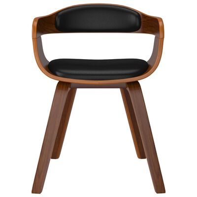 vidaXL Dining Chair Black Bentwood and Faux Leather