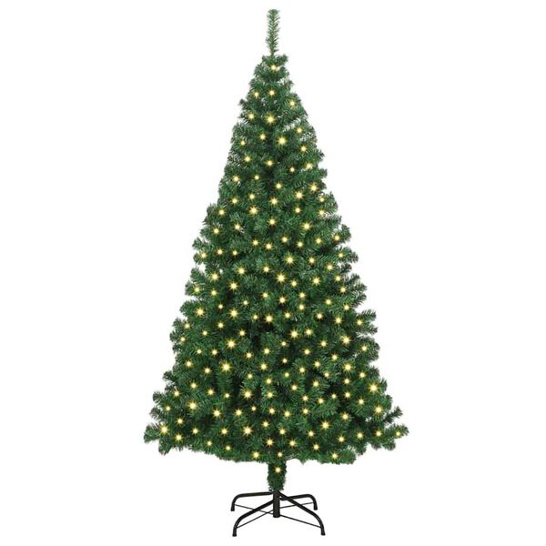 vidaXL Artificial Christmas Tree with 300 LEDs Green 70.87 in