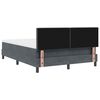 vidaXL LED Box Spring Bed Dark Grey 62.99 x 78.74 in Velvet