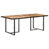 vidaXL Dining Table Natural wood and black
