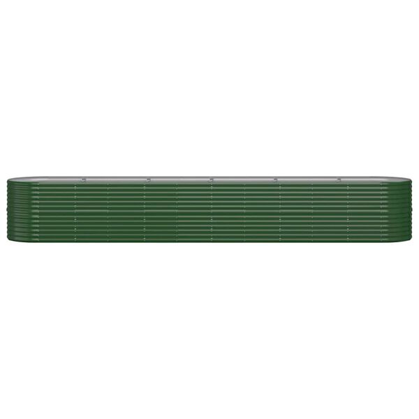 vidaXL Garden Raised Bed Green Powder-coated steel Extra Large Durable