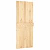 vidaXL Sliding Door with Hardware Set 33.5x82.7" Solid Wood Pine
