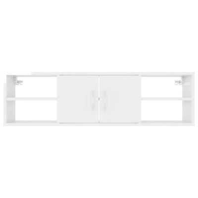 vidaXL Wall Shelf High Gloss White 40.2"x11.8"x11.4" Engineered Wood