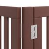 vidaXL Dog Gate Set of 6 Brown Poplar Wood 189 in total length