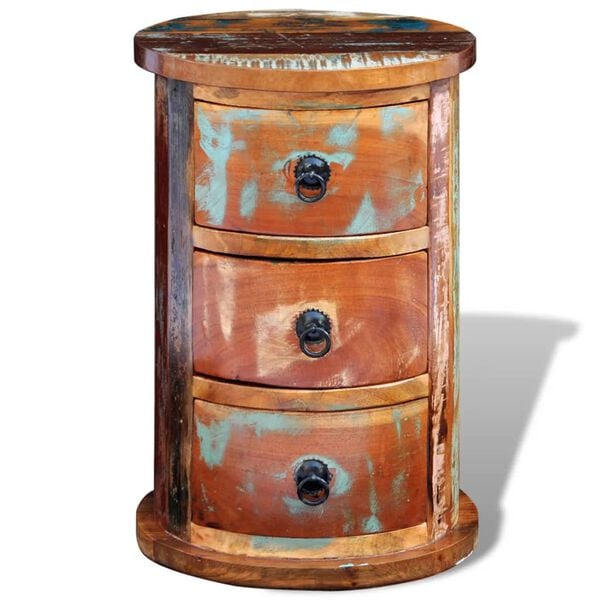 vidaXL Storage Cabinet Multicolored Reclaimed solid wood, Iron Small