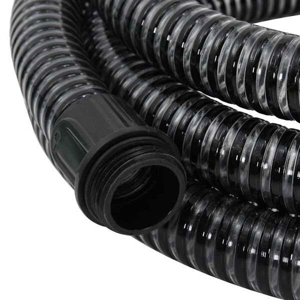 vidaXL Suction Hose Black PVC, Brass Long Durable Suction Hose