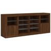 vidaXL Sideboard Brown oak Engineered wood, glass Large Buffet