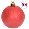 vidaXL Christmas Bauble Set Red, White Plastic Various Decorative Inlays