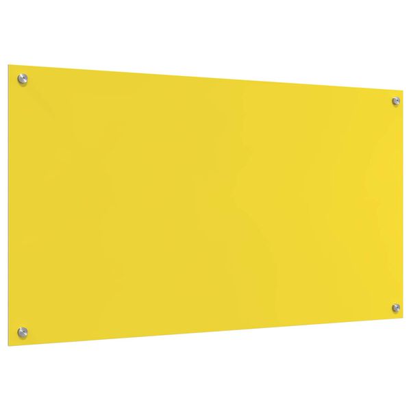 vidaXL Kitchen Backsplash Yellow 43.31 x 23.62 x 0.24 in