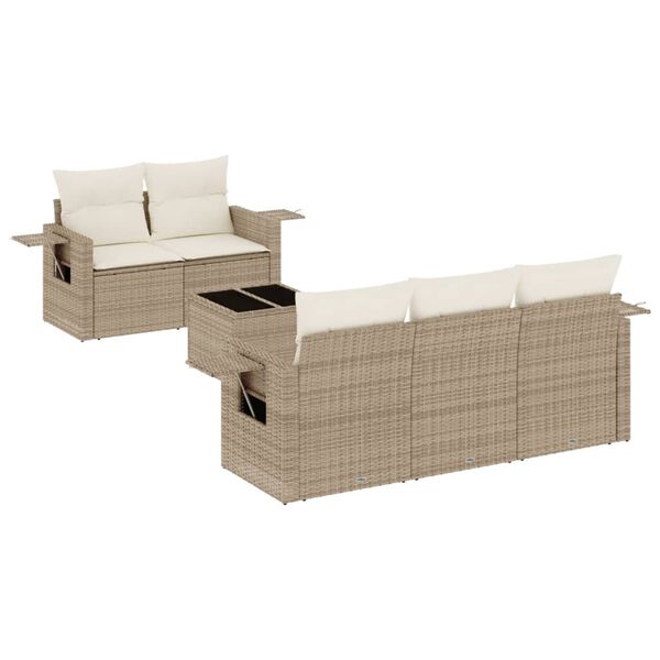 vidaXL Garden Sofa Set Beige