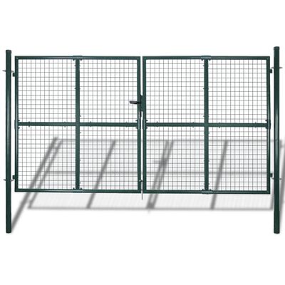 vidaXL Chain Link Fence with Posts Spike Galvanized Steel 4.1ftx49.2ft