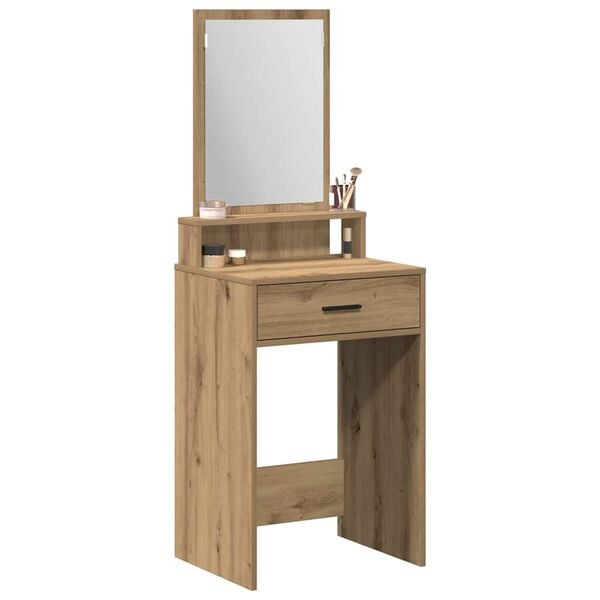 vidaXL Dressing Table with Drawer Artisan Oak 19.69 x 16.14 x 55.12 in