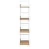 vidaXL Shelf Cabinet Oak and White Engineered wood, steel Medium