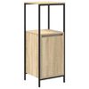 vidaXL Bathroom Cabinet Sonoma oak Engineered wood, steel Compact
