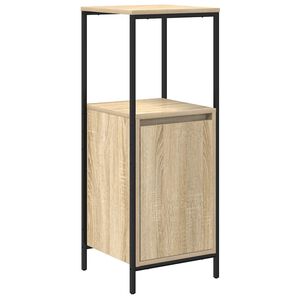 vidaXL Bathroom Cabinet Sonoma oak Engineered wood, steel Compact