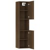 vidaXL Bathroom Cabinet Brown Oak Engineered Wood 11.8 x 11.8 x 51.2 in
