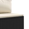 vidaXL Patio Lounge Set Black and Cream White