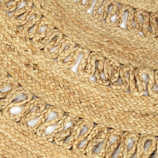 vidaXL Area Rug Natural Jute Large Durable Area Rug Round