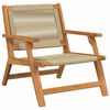 vidaXL Garden Chairs with Table 4 pcs Beige Solid Acacia wood