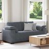 vidaXL Loveseat Sofa Dark Grey Velvet (100% polyester), Plywood, Steel