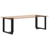 vidaXL Dining Table Leg Black Powder-coated steel Medium Levelers