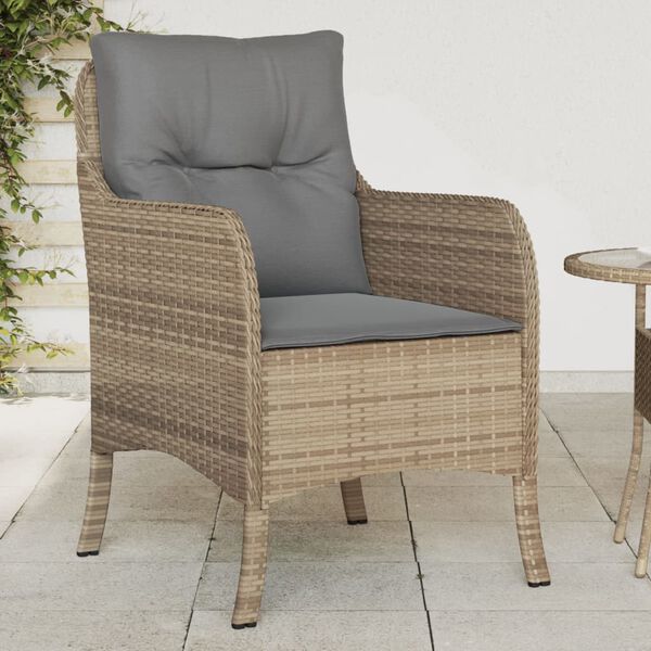 vidaXL Garden Chair Set of 2 Mix Beige