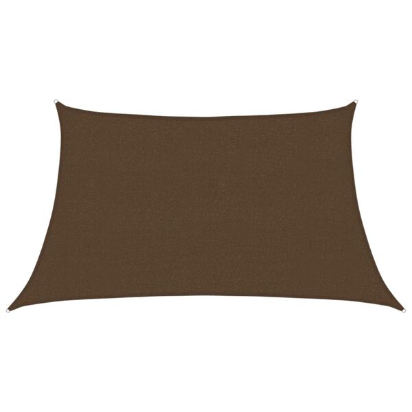vidaXL Sunshade Sail 1.75 oz/ft² Brown 3/4x6.6' HDPE