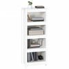 vidaXL Book Cabinet White Solid pine wood 19.7x13.8x49.4 in Book Cabinet