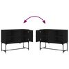 vidaXL Sideboard Black Engineered wood, metal 39.4 in x 15.7 in x 31.3 in