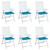 vidaXL Patio Chair Cushions 6 pcs Blue 19.7x19.7x1.6" Oxford Fabric