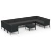vidaXL Garden Lounge Set Black