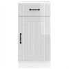 vidaXL Kitchen Base Cabinet Shiny White Engineered Wood Medium