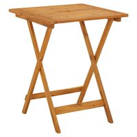 vidaXL Folding Patio Table 23.6"x23.6"x29.5" Solid Acacia Wood