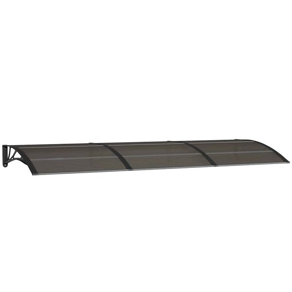 vidaXL Door Canopy Black Polycarbonate 118.1 x 39.4 in Durable