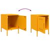 vidaXL Bedside Cabinet Mustard Yellow Steel Small Bedside Cabinet