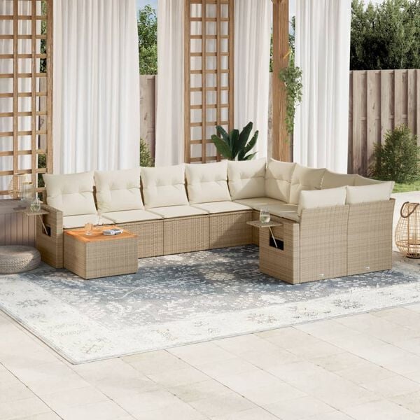 vidaXL Garden Sofa Set Beige