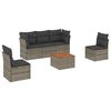 vidaXL Garden Sofa Set Grey PE Rattan Medium Modular Garden Sofa Set