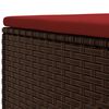 vidaXL Patio Lounge Set Brown, Cinnamon Red