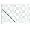 vidaXL Chain Link Fence with Flange Green 5.9x82.0'