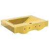 vidaXL Wash Basin with Overflow 23.6x18.1x6.3" Ceramic Gold