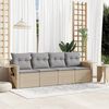 vidaXL Garden Sofa Set Beige, Light Grey