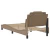 vidaXL Bed Frame "Viana" with LED without Mattress Cappuccino 35.4"x74.8"