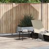 vidaXL Garden Coffee Table Brown PE rattan, powder-coated steel