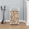 vidaXL Firewood Rack White 15.7x11.8x31.5" Cold-rolled steel