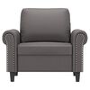 vidaXL Sofa Chair Grey Faux leather Single Durable Sofa Chair