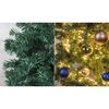 HI Artificial Christmas Tree Green PVC and Metal 70.9 in Collapsible
