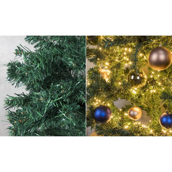 HI Artificial Christmas Tree Green PVC and Metal 70.9 in Collapsible