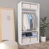 vidaXL Wardrobe White Engineered Wood Compact Wardrobe Rectangular